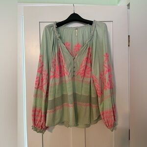Free People Embroidered Top